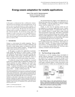 Energy-aware adaptation for mobile applications