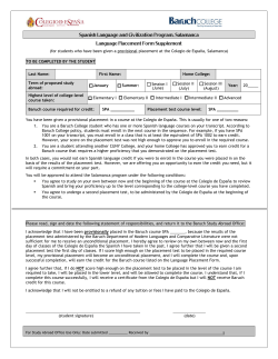 Spanish Language and Civilization Program, Salamanca Language