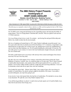 Anholzer, Henry (Hank) - Academy of Model Aeronautics