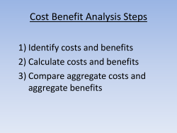 Cost Benefit Analysis Steps