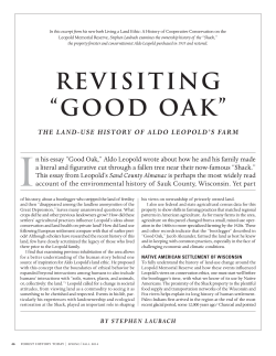 Revisiting “Good Oak” THE LAND-USE