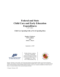 Federal and State Child Care and Early Education Expenditures