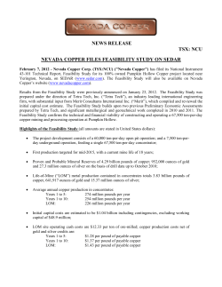 Nevada Copper News - Merit Consultants International Inc.