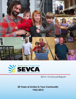 SEVCA 2014-15 Annual Report