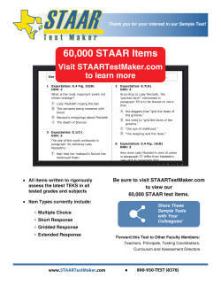 ELA II STAAR Sample EDIT2