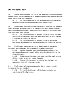 D4: President`s Role