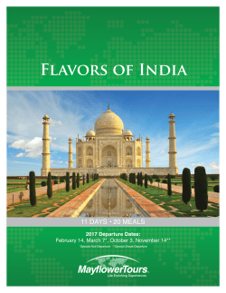 FlAvORS OF INdiA - Mayflower Tours