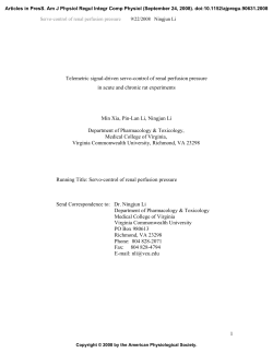 1 Telemetric signal-driven servo-control of renal perfusion pressure