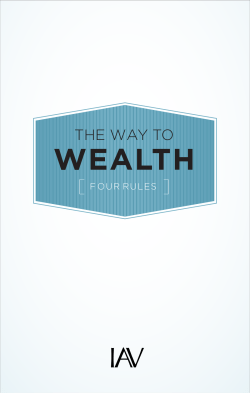 THE WAY TO WEALTH - Institute for American Values