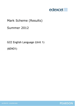 Mark scheme - Edexcel