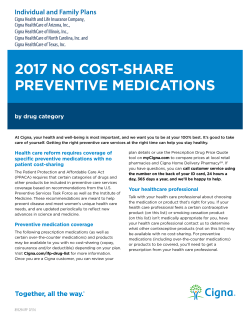 2017 no cost-share preventive medications