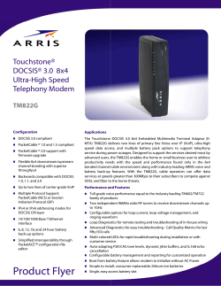 Touchstone DOCSIS 3.0 8x4 Ultra-High Speed