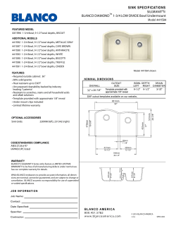 SILGRANIT II BLANCO DIAMOND 1-3/4 LOW
