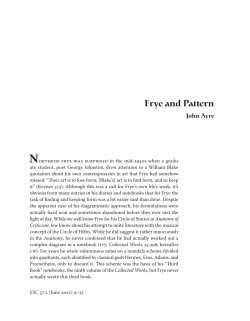 Frye and Pattern - Journal Hosting and Publishing