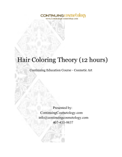 Hair Coloring Theory (12 hours)