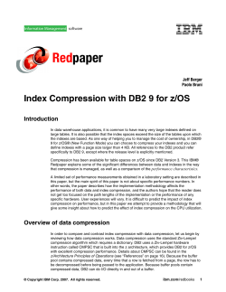 Index Compression with DB2 9 for z/OS