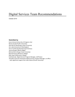 2010 DST Report - Orbis Cascade Alliance