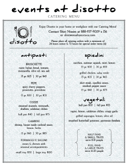 Catering - Disotto