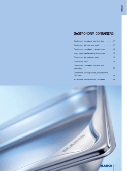 Gastronorm containers, BLANCO
