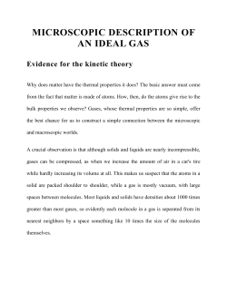 microscopic description of an ideal gas