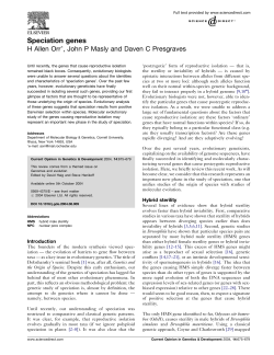 Speciation genes