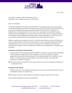 Tim Collins, President, EBSCO Information Services Matti Shem