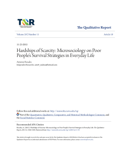 Hardships of Scarcity: Microsociology on Poor People`s
