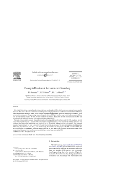 On crystallization at the inner core boundary