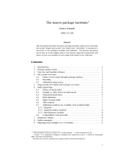 The macro package lucimatx