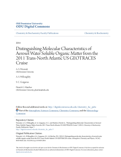 Distinguishing Molecular Characteristics of Aerosol Water Soluble