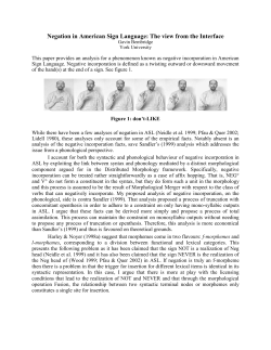 Negation in American Sign Language: The view from