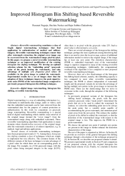 Improved Histogram Bin Shifting based Reversible Watermarking