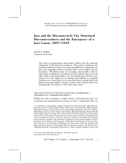 Jazz and the Disconnected: City Structural Disconnectedness and