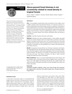 Above‐ground forest biomass is not consistently related to wood