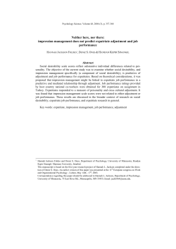 Neither here, nor there: impression management does not predict