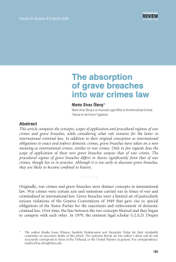 The absorption of grave breaches into war crimes law