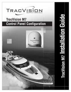 TracVision M7 Installation Guide, Control Panel