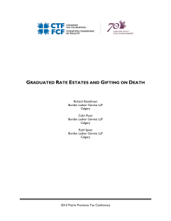 graduated rate estates and gifting on death