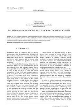 THE MEANING OF GENOCIDE AND TERROR IN COGNITIVE