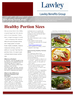 Healthy Portion Sizes - Canisius College Blogs