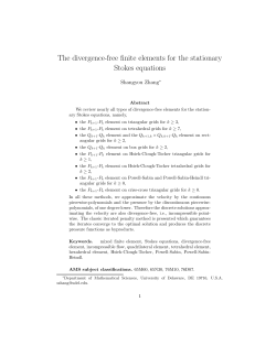 The divergence-free finite elements for the stationary