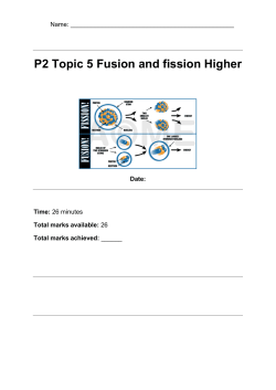 P2 Topic 5 Fusion and fission Higher