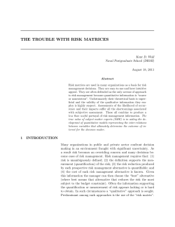 the trouble with risk matrices