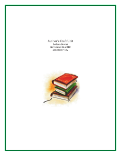 Author`s Craft Unit - High Point University