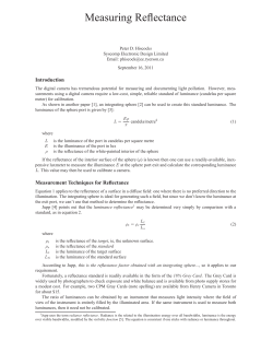 Measuring Reflectance