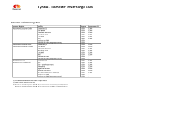 Cyprus - Domestic Interchange Fees