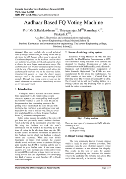 Aadhaar Based FQ Voting Machine