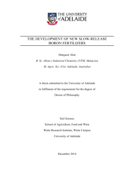 The development of new slow-release boron fertilizers