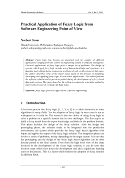 Practical Application of Fuzzy Logic from Software Engineering Point