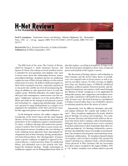 Untitled [Fae Korsmo on Totalitarian Science and Ideology] - H-Net